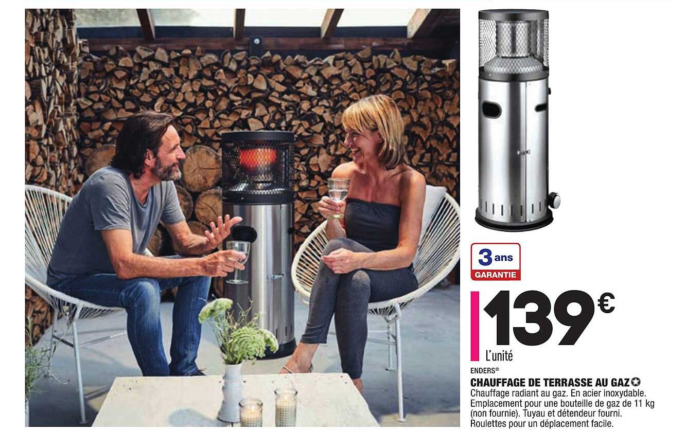 chauffage de terrasse au gaz enders