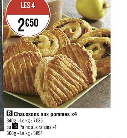 Chaussons Aux Pommes X4