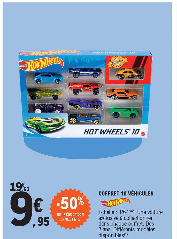 coffret 10 véhicules hot wheels