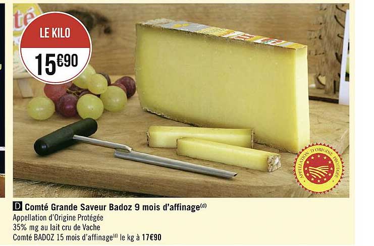 comté grande saveur badoz 9 mois d'affinage