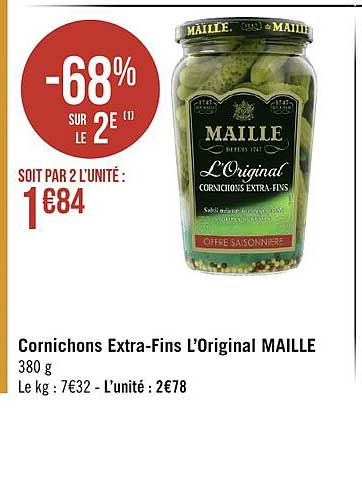 cornichons extra-fins l'original maille