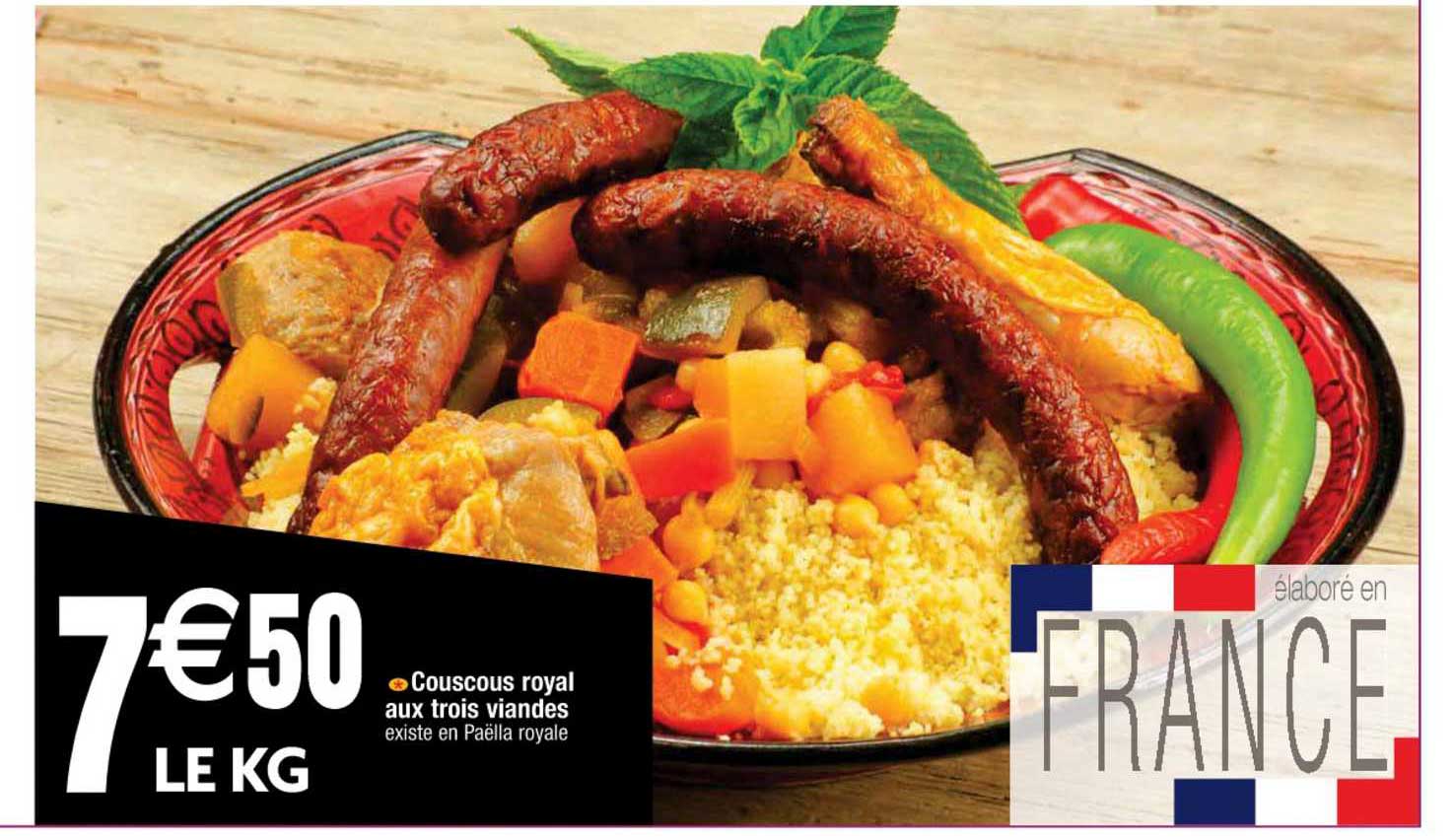 couscous royal aux trois viandes