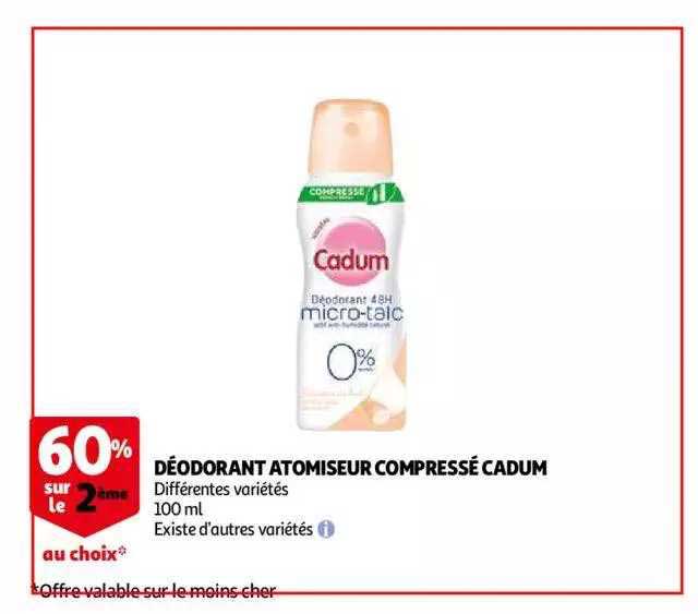 Déodorant Atomiseur Compressé Cadum