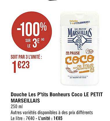 douche les p'tits bonheurs coco le petit marseillais