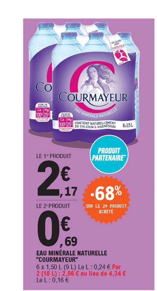 Eau Minérale Naturelle "courmayeur"