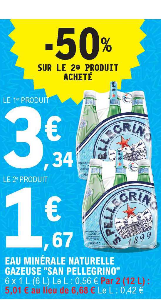 eau minérale naturelle gazeuse "san pellegrino"