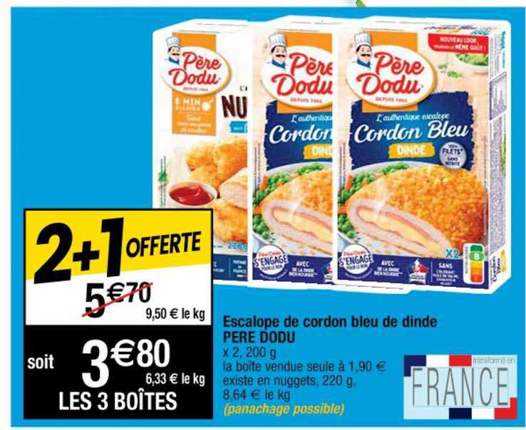 Escalope De Cordon Bleu De Dinde Père Dodu