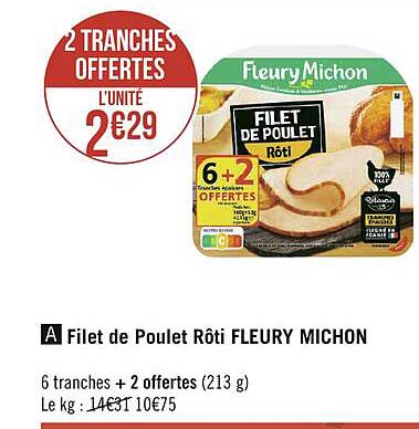 filet de poulet rôti fleury michon