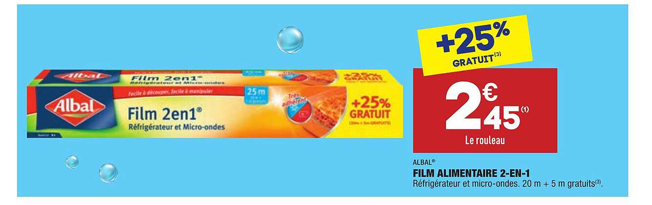 film alimentaire 2-en-1 albal