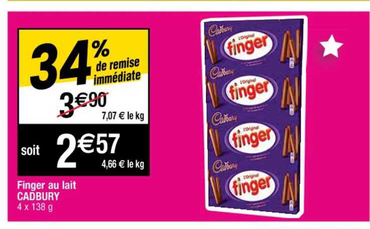 finger au lait cadbury