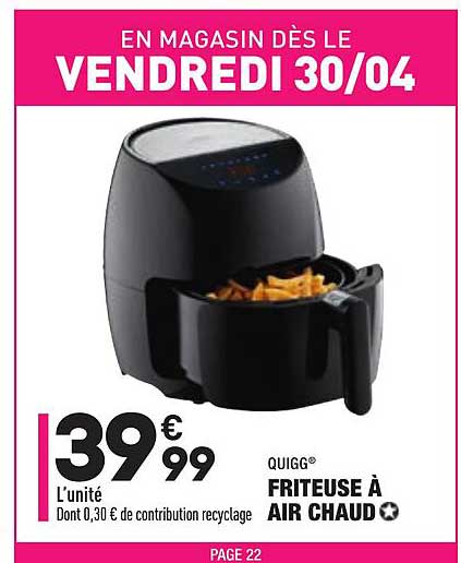 Friteuse à Air Chaud Quigg