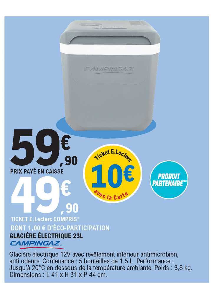 glacière électrique 23l campingaz