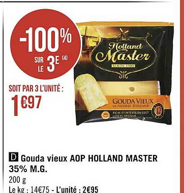 gouda vieux aop holland master 35% m.g.
