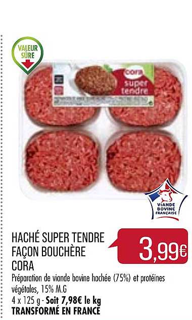 haché super tendre façon bouchère cora