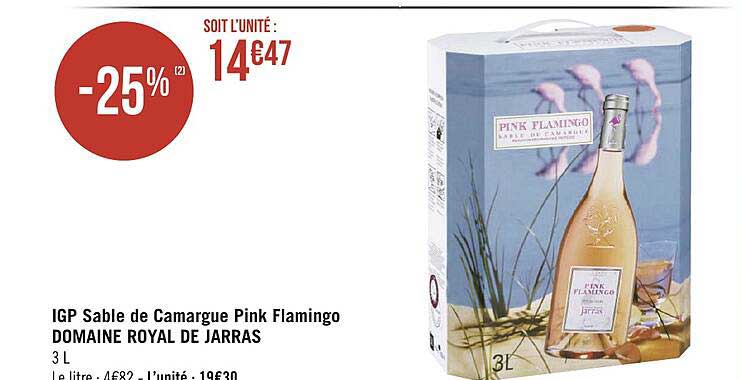 igp sable de camargue pink flamingo domaine royal de jarras