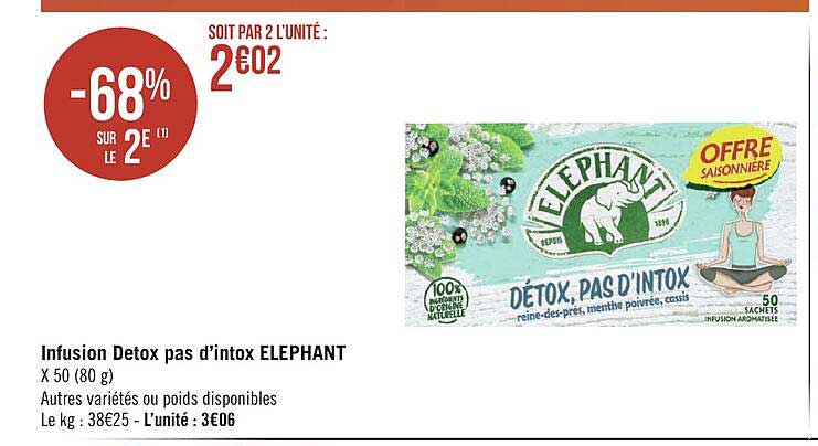 infusion detox pas d'intox éléphant