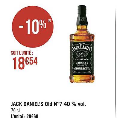 jack daniel's old n°7 40% vol.