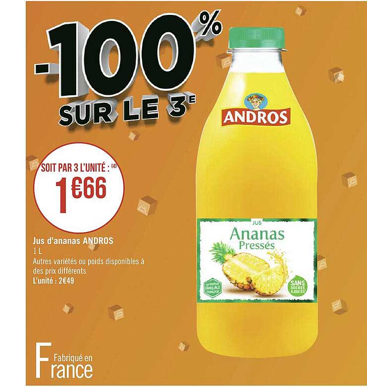 jus d'ananas andros