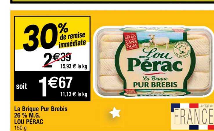 la brique pur brebis 26% m.g. lou pérac
