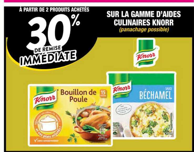 la gamme d'aides culinaires knorr