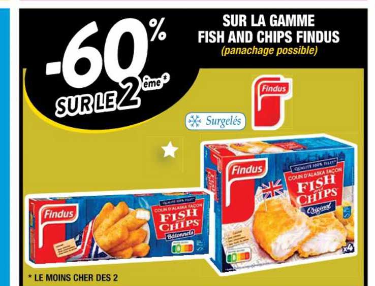 la gamme fish and chips findus