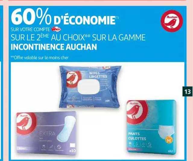 La Gamme Incontinence Auchan