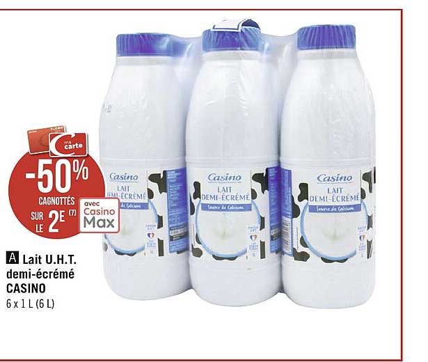 lait u.h.t. demi-écrémé casino