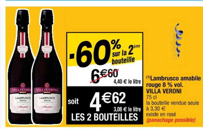lambrusco amabile rouge 8% vol. villa veroni