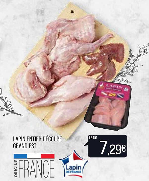 lapin entier découpé grand est
