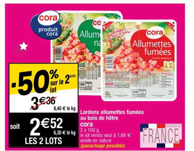 Lardons Allumettes Fumées Au Bois De Hêtre Cora