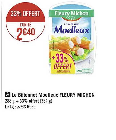 le bâtonnet moelleux fleury michon