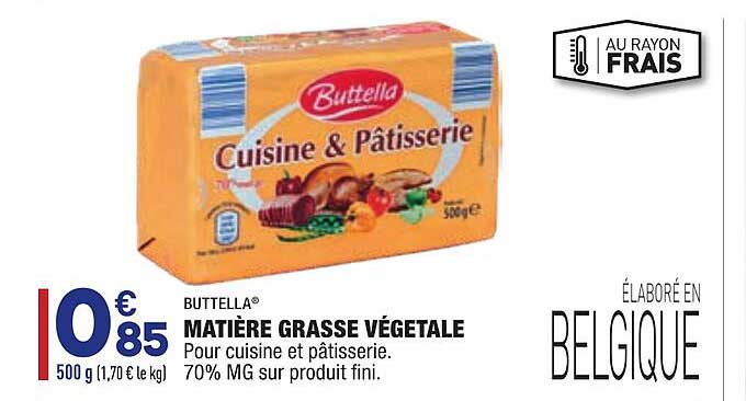 matière grasse végétale buttella