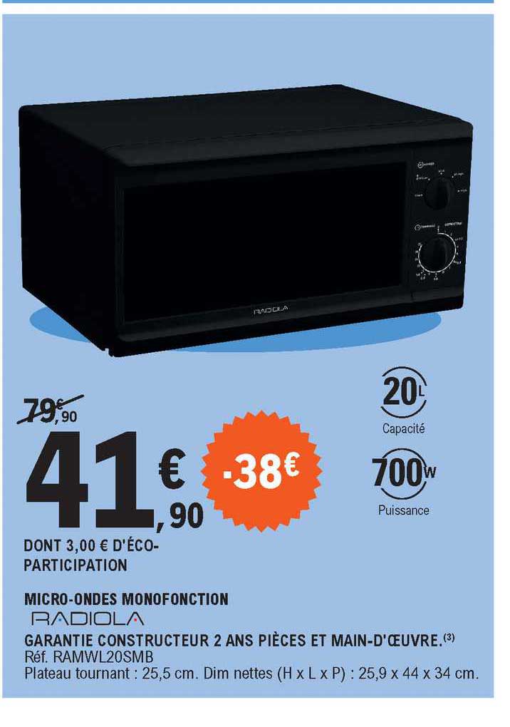micro-ondes monofonction radiola