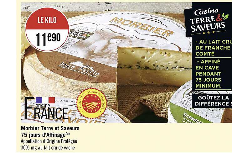 morbier terre et saveurs 75 jours d'affinage
