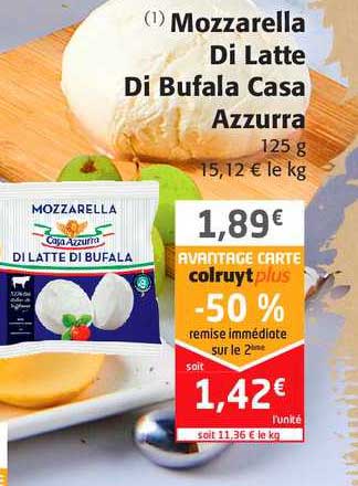 mozzarella di latte di bufala casa azzurra