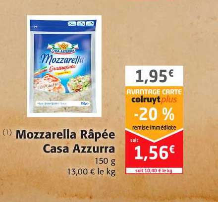 Mozzarella Râpée Casa Azzurra