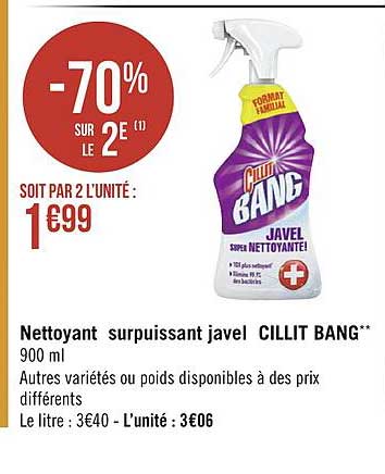 nettoyant surpuissant javel cillit bang