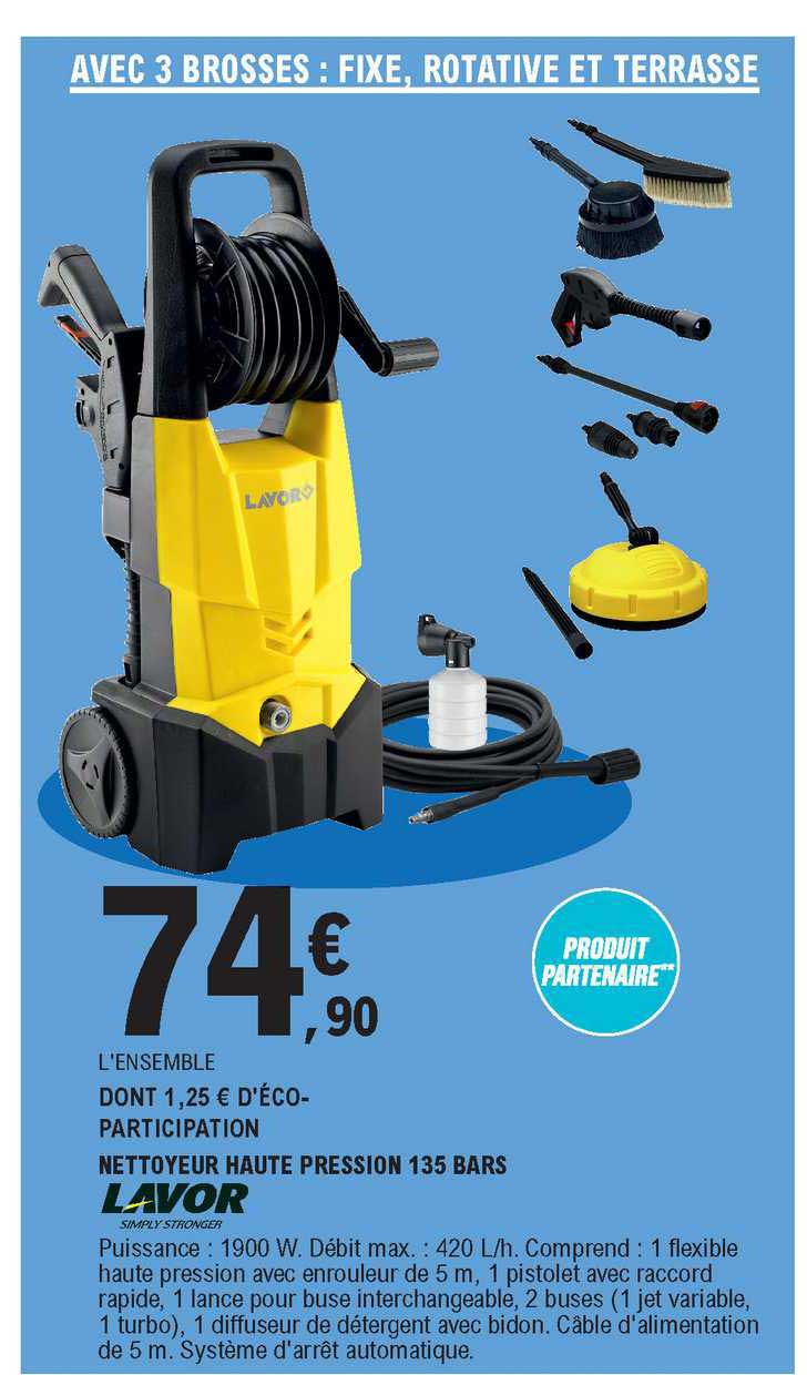 nettoyeur haute pression 135 bars lavor