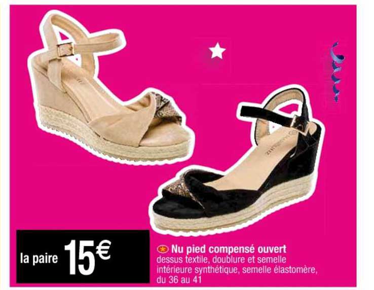 nu pied compensé ouvert