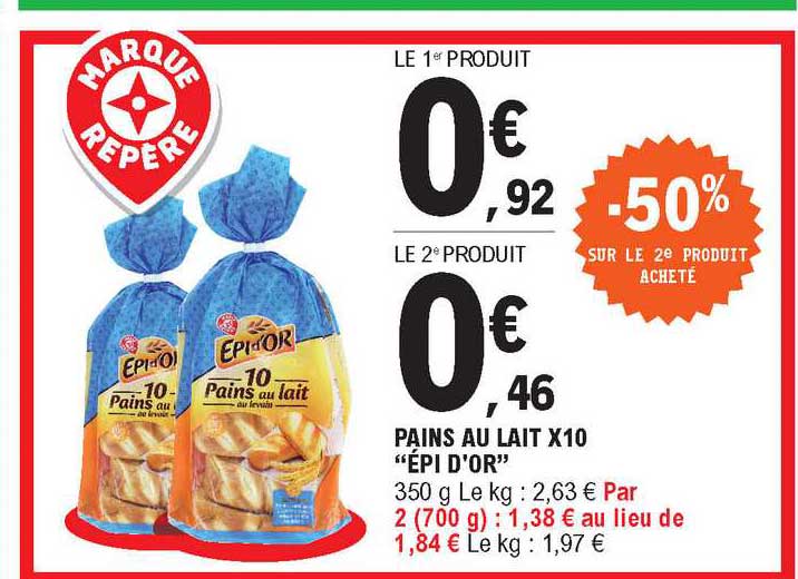 pains au lait x10 "épi d'or"