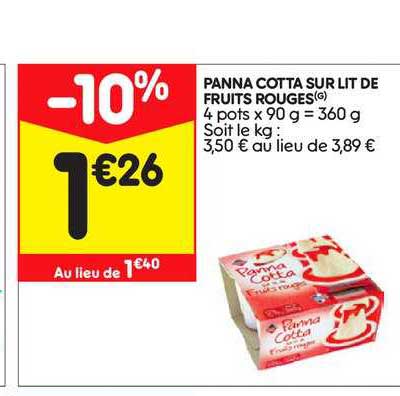 panna cotta sur lit de fruits rouges