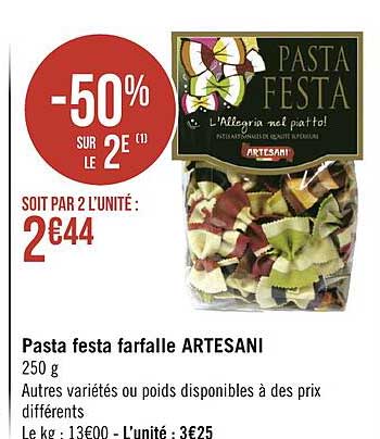 pasta festa farfalle artesani