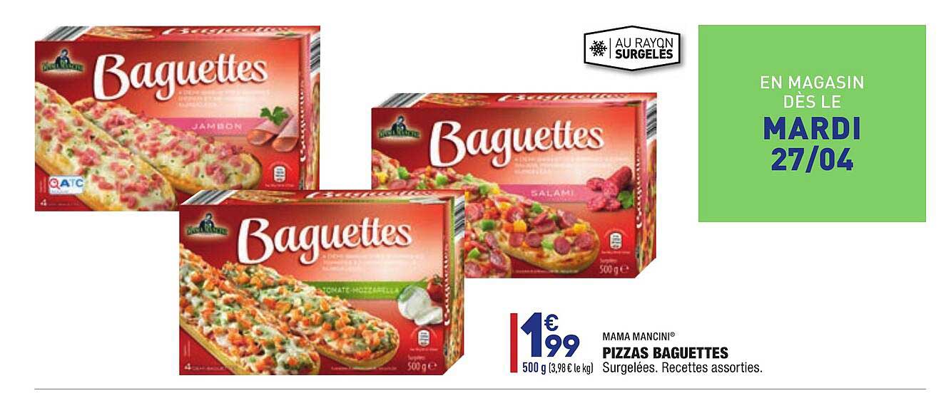 Pizzas Baguettes Mama Mancini