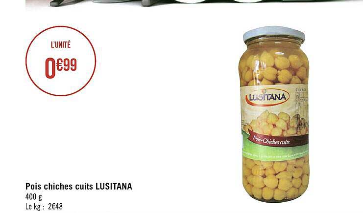 pois chiches cuits lusitana