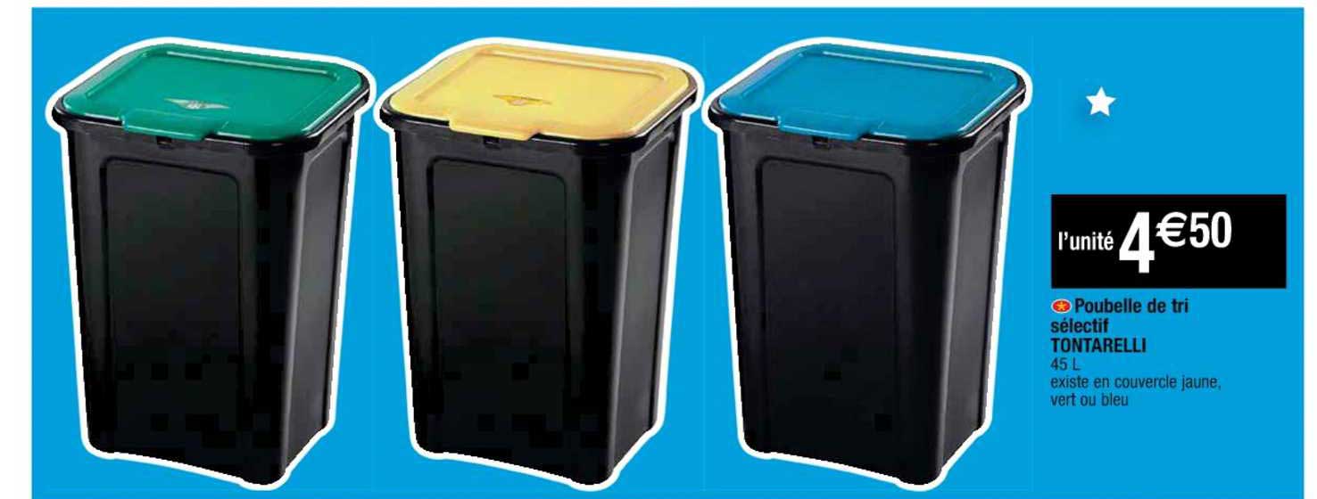 poubelle de tri sélectif tontarelli