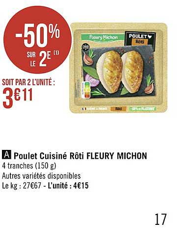 poulet cuisiné rôti fleury michon