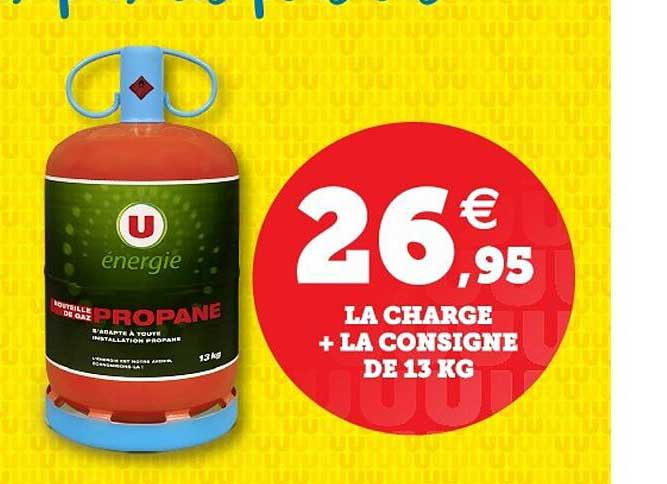 propane : la charge + la consigne de 13 kg