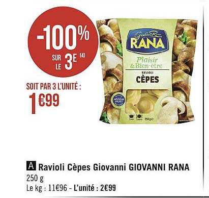 ravioli cèpes giovanni giovanni rana