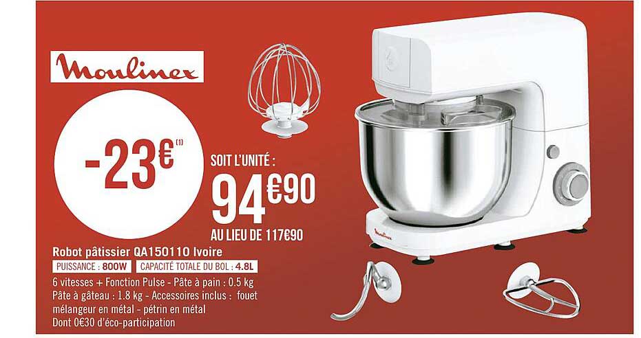 Robot Pâtissier Ivoire Moulinex