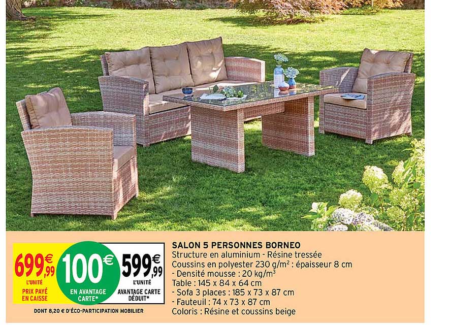 Salon 5 Personnes Borneo